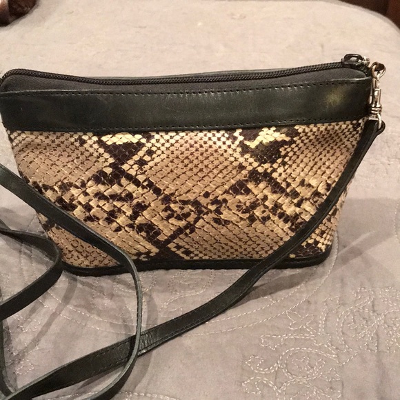 Gray synthetic  snake skin Brighton Crossbody bag - Picture 6 of 7